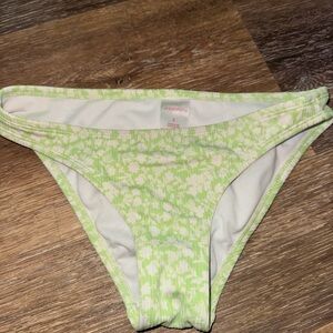 Xhilaration Light Green Floral Bikini Bottom
